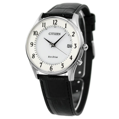 Citizen Eco Drive Solar Radio Made in Japan Calendar Thin Leather Belt AS1060-11A CITIZEN Men&