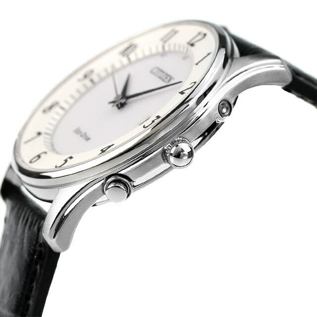 Citizen Eco Drive Solar Radio Made in Japan Calendar Thin Leather Belt AS1060-11A CITIZEN Men&