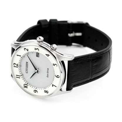 Citizen Eco Drive Solar Radio Made in Japan Calendar Thin Leather Belt AS1060-11A CITIZEN Men&