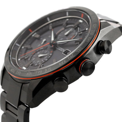 公民Attessa actess actess eco-drive无线电观看品牌钛计时量电台无线电太阳能公民Attesa模拟黑色蓝色绿色黑色AT8185-62E选择4型型号AT8185-62E-CHOICE