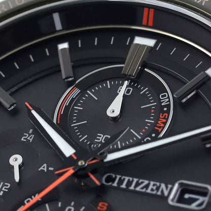 公民Attessa actess actess eco-drive无线电观看品牌钛计时量电台无线电太阳能公民Attesa模拟黑色蓝色绿色黑色AT8185-62E选择4型型号AT8185-62E-CHOICE