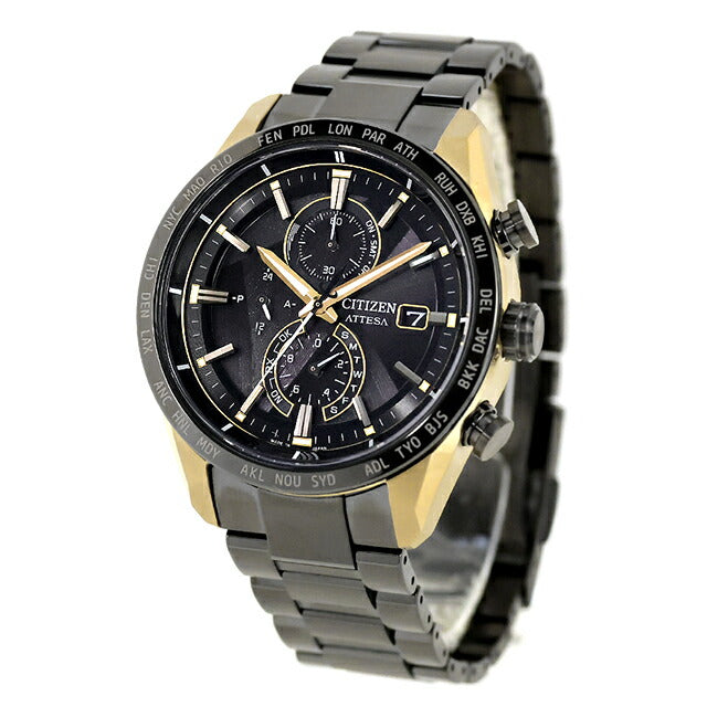 AT8384-58E ｜ シチズン アテッサ LIGHT in BLACK Eco-Drive 50th Anniversary Edition ダイレクトフライト ACT Line エコドライブ電波