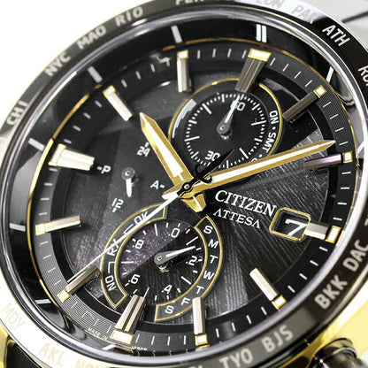 AT8384-58E ｜ シチズン アテッサ LIGHT in BLACK Eco-Drive 50th Anniversary Edition ダイレクトフライト ACT Line エコドライブ電波