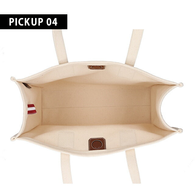 バリー トートバッグ BALLY クリスタリア コットン ナチュラル