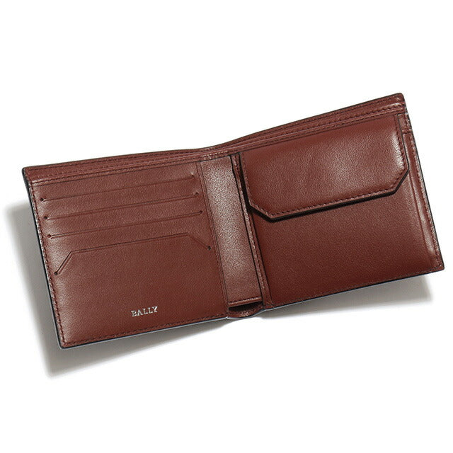 バリー 財布 二つ折り財布 メンズ 革 レザーウォレット 小銭入れ BALLY ブリベル 6302798 ブラック レッドブラウン 記念品 プレゼント ギフト BA-6302798