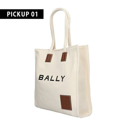 バリー トートバッグ メンズ レディース ブランド BALLY Akelei 6307808 ナチュラル ブラウン バッグ BA-6307808