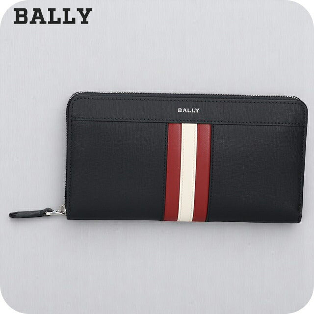 バリー 長財布 メンズ ブランド BALLY MYTHOS 6308575 ブラック レッド 財布 BA-6308575