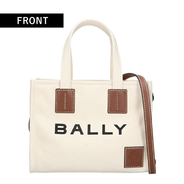 バリー トートバッグ メンズ レディース ブランド BALLY Akelei ショルダーバッグ 2WAY 6310434 ナチュラル ブラウン バッグ BA-6310434
