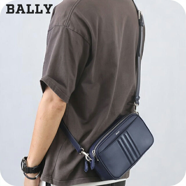 バリー ショルダーバッグ メンズ ブランド BALLY MYTHOS クロスボディバッグ 2WAY 6310496 ネイビーブルー バッグ BA-6310496