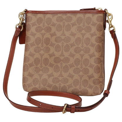 コーチ COACH CC533 B4NQ4 キット シグネチャー キャンバス ショルダーバッグ メッセンジャー クロスボディ タン ラスト レディース 記念品 プレゼント ギフト BBCO01099L