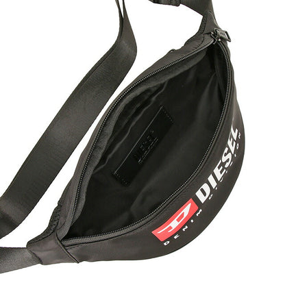 ディーゼル DIESEL X09554 P5480 T8013 ロゴプリント ベルトバッグ ウエストバッグ ボディバッグ ブラック メンズ RINKE BELTBAG BBDE00516M