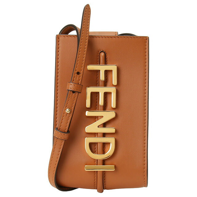 フェンディ FENDI 7AS192 A5DY F1C6J フェンディグラフィ フォンポーチ ショルダーバッグ クロスボディ ブラウン レディース BBFE00162L