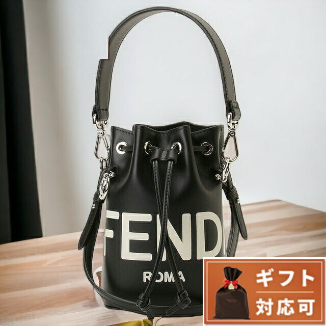 フェンディ FENDI 8BS010 AC9L F1L2Z フェンディローマ ミニ モン トレゾール 2WAY ショルダー・ハンドバッグ ブラック レディース BBFE00165L