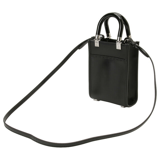 フェンディ FENDI 8BS051 ABVL F1L2Z フェンディローマ ミニ サンシャイン ショッパー 2WAY ショルダー・ハンドバッグ ブラック レディース BBFE00166L