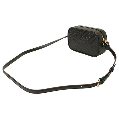 フェンディ FENDI 8BS077 ANWT F0KUR FFロゴ エンボス カメラバッグ ショルダーバッグ クロスボディ ブラック レディース BBFE00167L