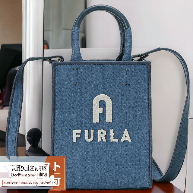 フルラ FURLA WB00831 BX1544 2157S オポチュニティ ミニ トート 2WAY ショルダー ハンドバッグ クロスボディ デニムブルー レディース 記念品 ギフト BBFU00481L