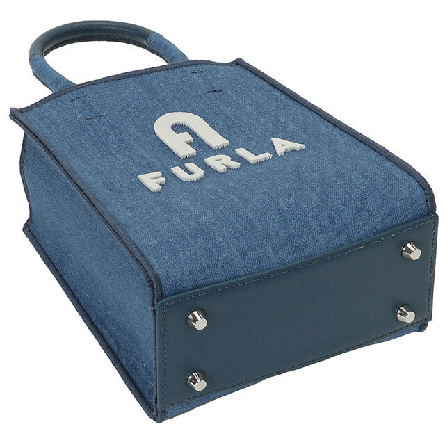 フルラ FURLA WB00831 BX1544 2157S オポチュニティ ミニ トート 2WAY ショルダー ハンドバッグ クロスボディ デニムブルー レディース 記念品 ギフト BBFU00481L