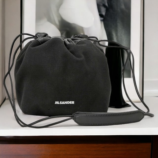 ジルサンダー JIL SANDER J07WG0027-P4860 001 ドローストリング 巾着 ショルダーバッグ スモール クロスボディ リバーシブル BBJL00027L