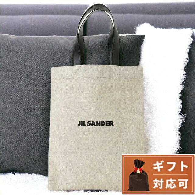 ジルサンダー JIL SANDER J07WC0023 P4917 280 ブックトート ミディアム ロゴ キャンバス トートバッグ ナチュラル レディース メンズ BBJL00065L