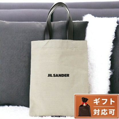 ジルサンダー JIL SANDER J07WC0023 P4917 280 ブックトート ミディアム ロゴ キャンバス トートバッグ ナチュラル レディース メンズ BBJL00065L