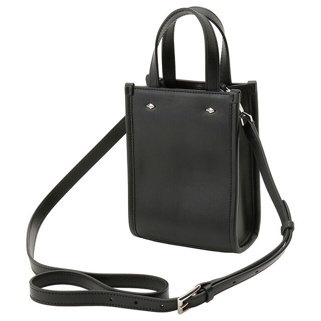 ジミーチュウ JIMMY CHOO MINI N/S TOTE ANR BLACK WHITE SILVER ミニ N/S トートバッグ 2WAY ショルダーバッグ クロスボディ BBJM00224L