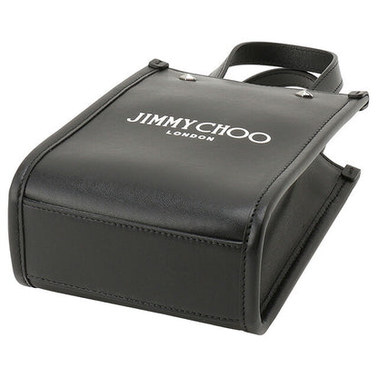 ジミーチュウ JIMMY CHOO MINI N/S TOTE ANR BLACK WHITE SILVER ミニ N/S トートバッグ 2WAY ショルダーバッグ クロスボディ BBJM00224L