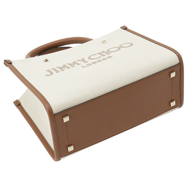 ジミーチュウ JIMMY CHOO VARENNE S TOTE LJJ NATURAL TAUPE DARK TAN LIGHT GOLD ヴァレンヌ アヴェニュー アベニュー キャンバス BBJM00228L