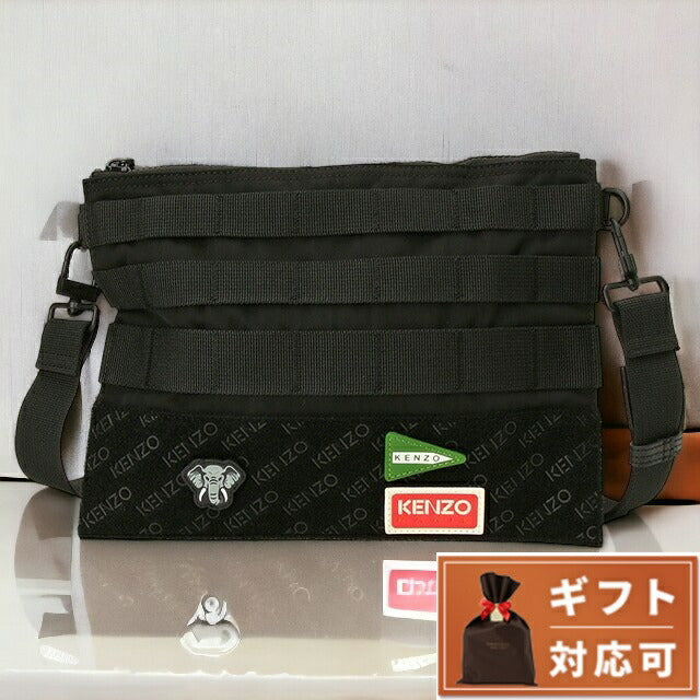 ケンゾー KENZO FD55PM202F30 043 99 ジャングル ラージ クロスボディ バッグ サコッシュ ショルダーバッグ ブラック メンズ BBKE00001M