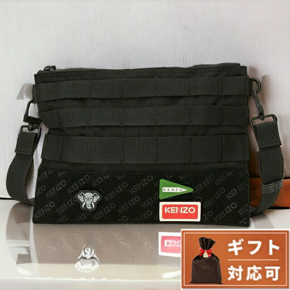 ケンゾー KENZO FD55PM202F30 043 99 ジャングル ラージ クロスボディ バッグ サコッシュ ショルダーバッグ ブラック メンズ BBKE00001M