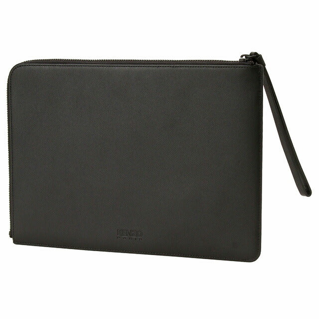 ケンゾー KENZO FD55PM402L43 043 99 ケンゾー クレスト ボケ フラワー ラージ クラッチバッグ ハンドポーチ ブラック メンズ BBKE00002M