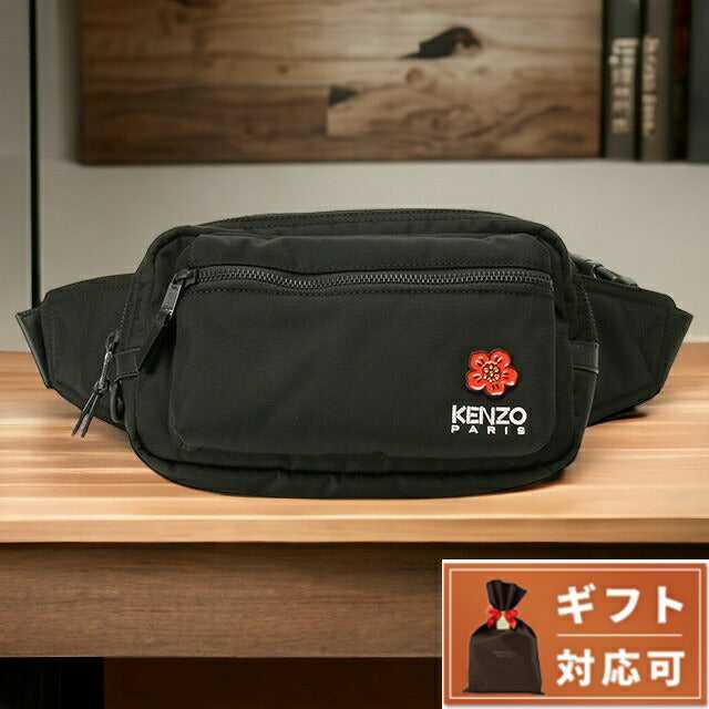 ケンゾー KENZO FD55SA467F26 038 99 ケンゾー クレスト ボケ フラワー ベルトバッグ ボディバッグ ブラック メンズ レディース ユニセックス BBKE00005M