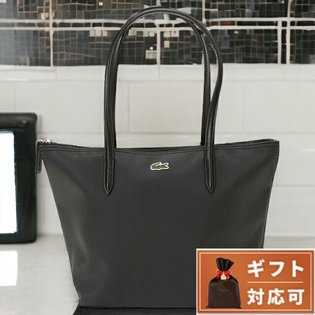 ラコステ LACOSTE NF2037 000 L.12.12 CONCEPT スモールサイズ トートバッグ ブラック レディース メンズ ユニセックス ワニロゴ BBLT00007L