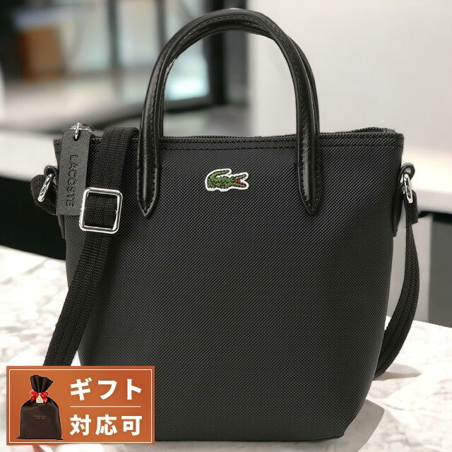 ラコステ LACOSTE NF2609 000 L.12.12 CONCEPT 2WAY ミニ トートバッグ ショルダーバッグ ブラック レディース メンズ ユニセックス ワニロゴ 記念品 ギフト BBLT00010L