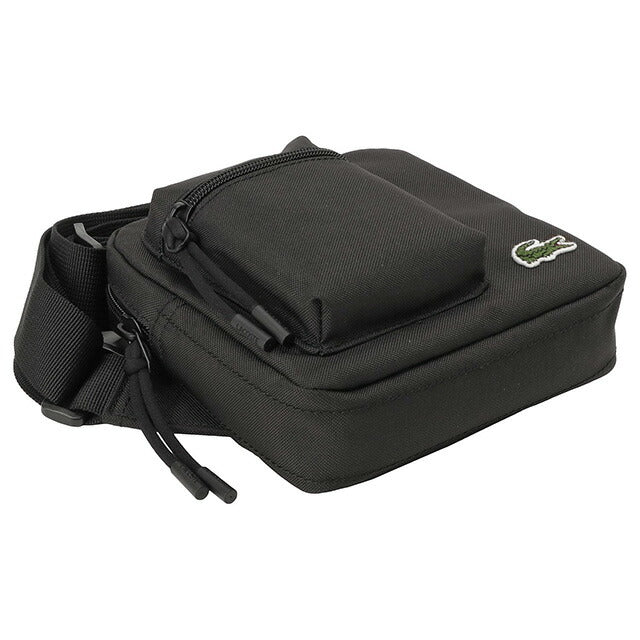 ラコステ LACOSTE NH4101 991 ネオクロコ ジップ カメラバッグ ショルダーバッグ ブラック メンズ レディース ユニセックス ワニロゴ 記念品 ギフト BBLT00028M