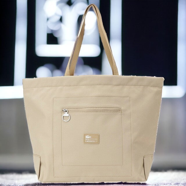 ラコステ LACOSTE NU4194 L37 ネオデイ コントラストブランディングオーバーサイズ トートバッグ クリーム ワニロゴ 記念品 プレゼント ギフト BBLT00034L
