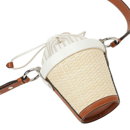 メゾンマルジェラ MAISON MARGIELA SB1WG0030 P5352 T1003 ファイヤーバケットバッグ かごバッグ ショルダー ホワイト レディース BBMG00034L