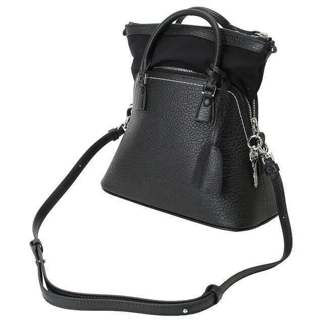 メゾンマルジェラ MAISON MARGIELA S56WG0082 P4455 T8013 ファイブエーシー クラシック ミニ ハンドバッグ 2WAY ショルダーバッグ ブラック BBMG00041L