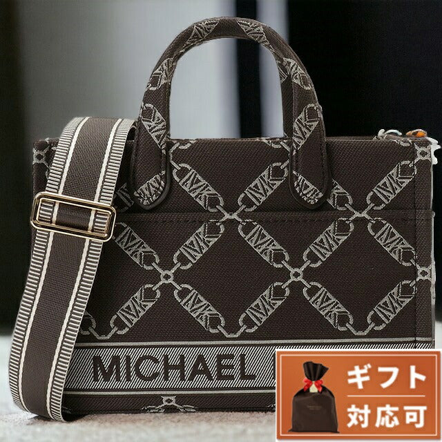 マイケルコース MICHAEL KORS 30F3G3GC7J 240 CHOC MULTI ジジ エンパイア ロゴ ジャカード スモール 2WAY ショルダー・トートバッグ BBMK00441L