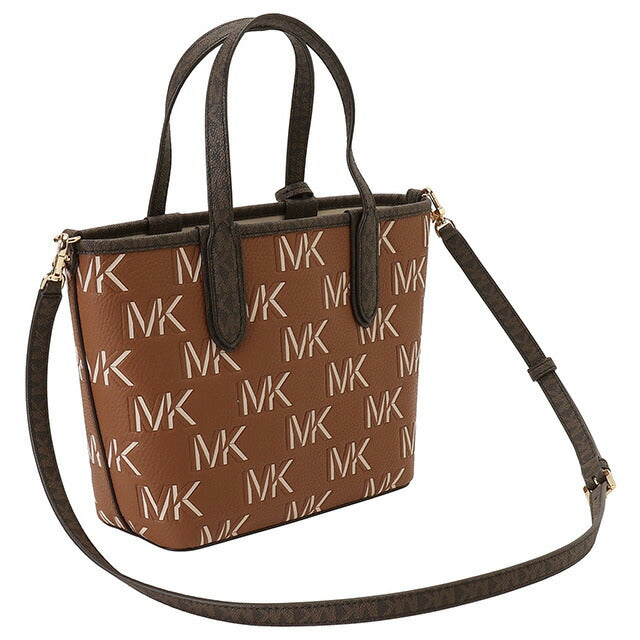 マイケルコース MICHAEL KORS 30F3GZAT0L 227 BRN/LUGGAGE エリーザ ポーチ付 MKロゴプリント トートバッグ エクストラスモール 2WAY BBMK00445L