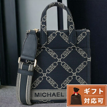 マイケルコース MICHAEL KORS 32F3G3GC0J 407 NAVY MULTI ジジ エンパイア ロゴ ジャカード エクストラスモール 2WAY ショルダー BBMK00450L