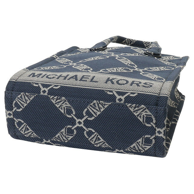 マイケルコース MICHAEL KORS 32F3G3GC0J 407 NAVY MULTI ジジ エンパイア ロゴ ジャカード エクストラスモール 2WAY ショルダー BBMK00450L