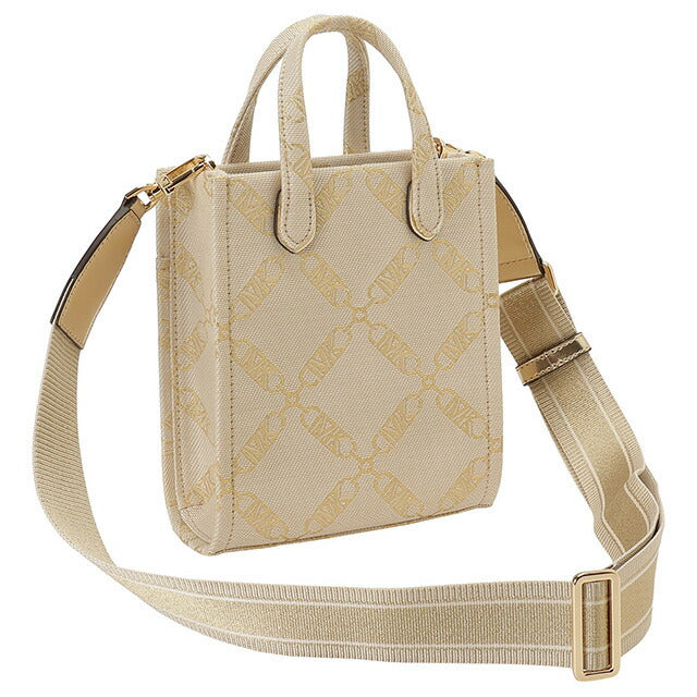 マイケルコース MICHAEL KORS 32F3G3GC9J 750 NAT/PALEGOLD ジジ エンパイア ロゴ ジャカード エクストラスモール 2WAY ショルダー BBMK00452L