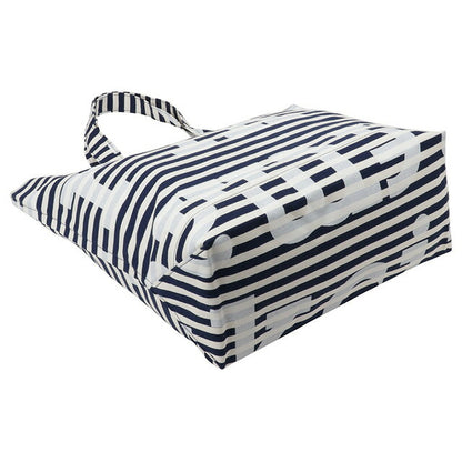 マリメッコ marimekko 091177 150 マリロゴ×ボーダー柄 トートバッグ ダークブルー×オフホワイト レディース ユニセックス 記念品 プレゼント ギフト BBMM00502L