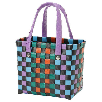マル二 MARNI M00178 M00IW 0M605 マルニキッズ マイクロバスケット かごバッグ ミニハンドバッグ ロゴ ピクニックバッグ グリーンマルチ BBMN00096L