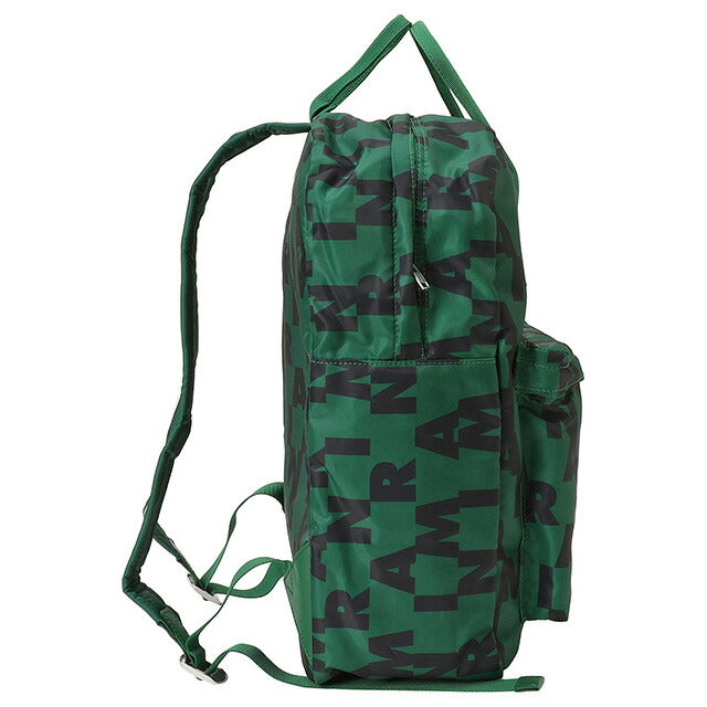 マル二 MARNI M00633 M00RI 0M523 マルニキッズ マキシロゴプリント リュックサック バックパック グリーン系 レディース メンズ BBMN00100L