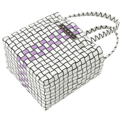 マル二 MARNI M00638 M00IW 0MC18 マルニキッズ ボックスバスケット かごバッグ ミニハンドバッグ ロゴ ピクニックバッグ ホワイトマルチ BBMN00103L