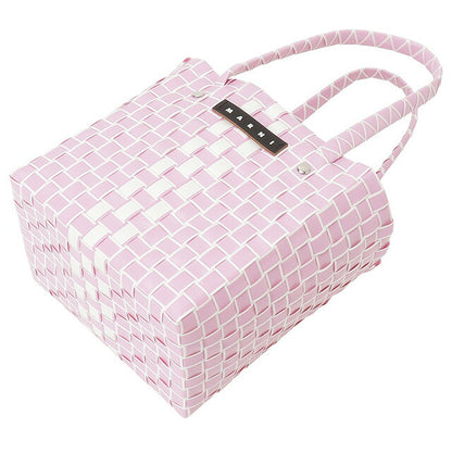 マル二 MARNI M00638 M00IW 0MC20 マルニキッズ ボックスバスケット かごバッグ ミニハンドバッグ ロゴ ウーブンバッグ ピクニックバッグ BBMN00105L