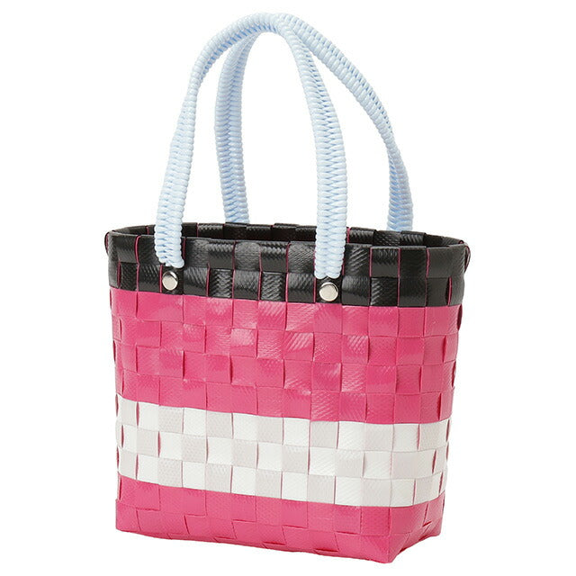 マル二 MARNI M00816 M00IW 0MC25 マルニキッズ かごバッグ ミニハンドバッグ ロゴ ピクニックバッグ ピンク/ホワイトマルチ BBMN00106L