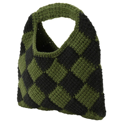 マルニ キッズ MARNI M00995 M00RP 0MC08 マルニキッズ ダイアモンドクロシェ かぎ針編み ハンドバッグ カーキ/ブラック レディース MARNI BBMN00112L