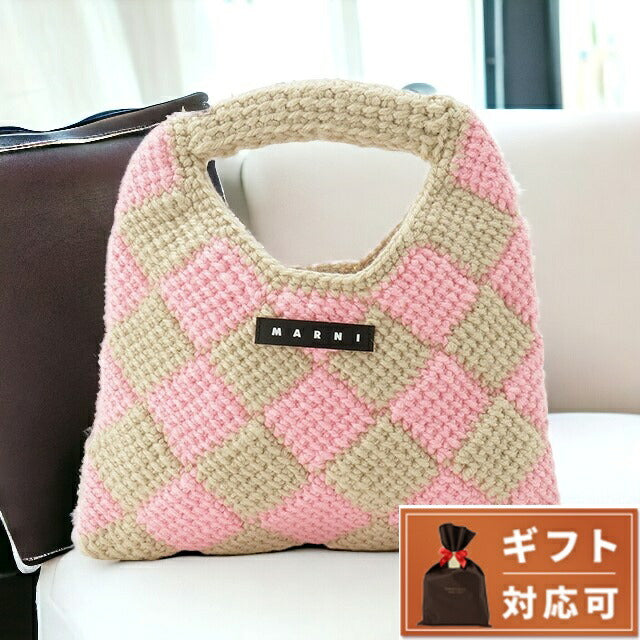 マルニ キッズ MARNI M00995 M00RP 0MC10 マルニキッズ ダイアモンドクロシェ かぎ針編み ハンドバッグ ピンク/ベージュ レディース MARNI BBMN00114L